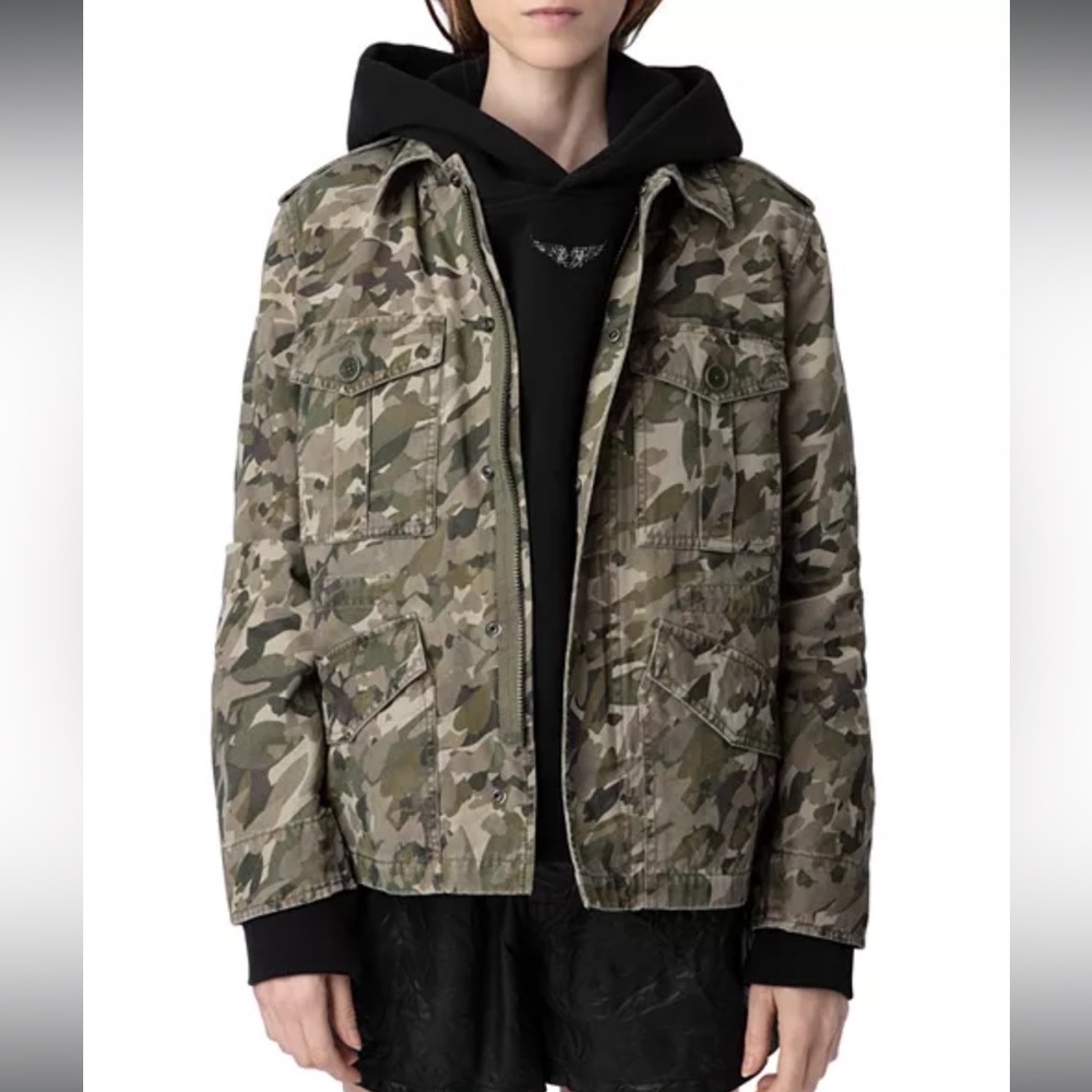 Zadig & Voltaire Krisa Camo Jacket size XS NWT